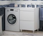 Тумба с раковиной Corozo Альтаир 120 R напольная 2 ящ. белая