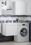 Комплект мебели Corozo Альтаир 120 L подвесной 2 ящ. белый