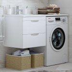 Тумба с раковиной Corozo Алиот 120 L подвесная 2 ящ. белая