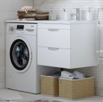 Тумба с раковиной Corozo Алиот 120 R подвесная 2 ящ. белая