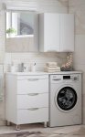 Комплект мебели Corozo Алиот 120 L напольный 3 ящ. белый