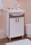Тумба с раковиной Corozo Спектр 50 белая/серая