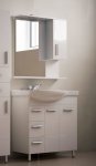 Комплект мебели Corozo Коралл 82 R Z3 с корзиной белый