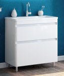Тумба с раковиной Corozo Алабама 80 Z2 белая